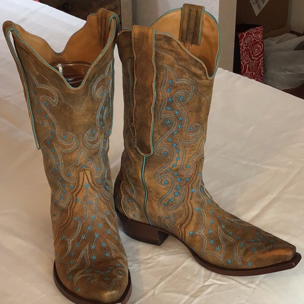 Old Gringo Turquoise embroidered cowboy boots